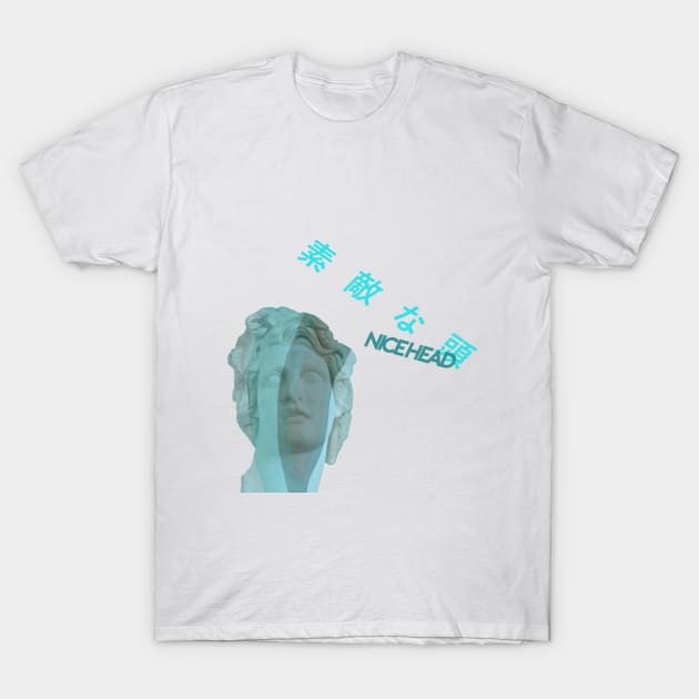 Aesthetic Vaporwave Bust T-Shirt by barrybearson